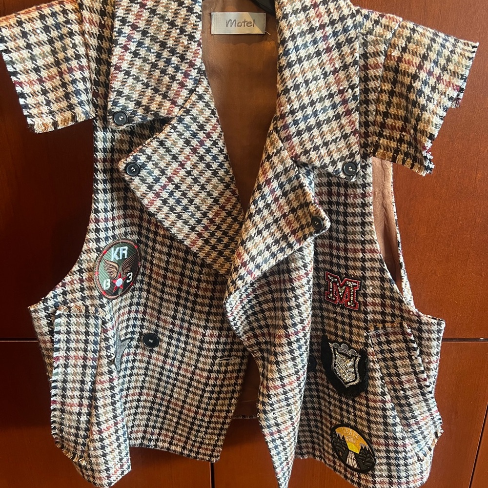 Motel Rocks Multicolor Checkered Vest